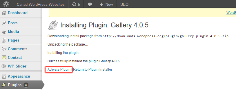 Installing WordPress Plugins