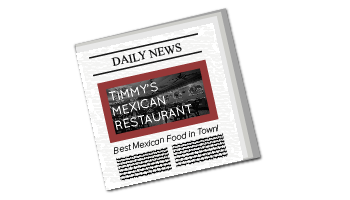 Newspaper advert for Timmys Restaurant