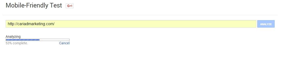 Google Mobile Friendly tool