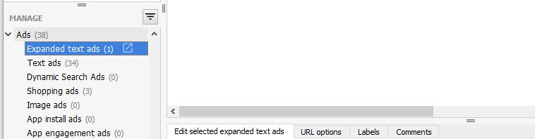 AdWords editor expandable text image