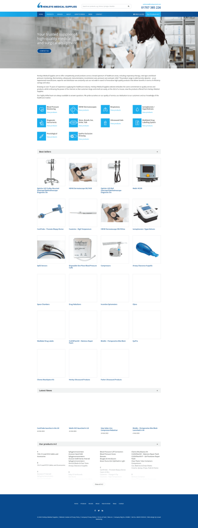 Henleys Medical Supplies - Full page